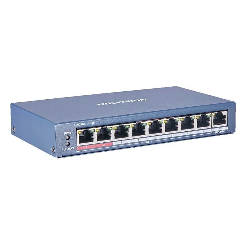 Switch HIKVISION 8 ports POE 10/100 Mbps DS-3E0109P-E/M(B)