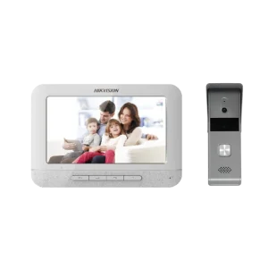 Kit d'interphone vidéo analogique 1 bouton 4Fils HIKVISION DS-KIS203T