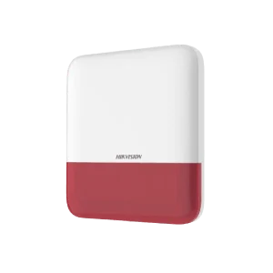 Sirène Extérieure Sans Fil avec Flash Rouge, IP65, 110dB, Pour AX PRO Hikvision DS-PS1-E-WB Rouge